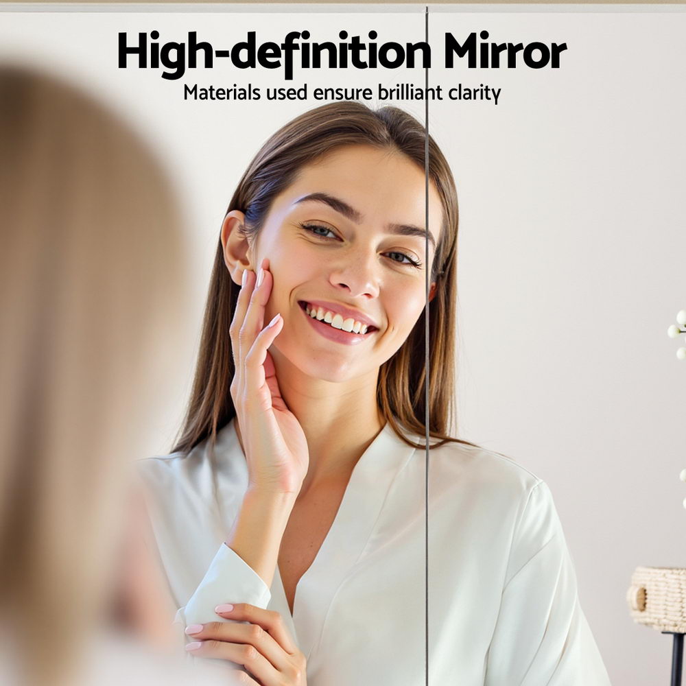 Cefito Mirror Cabinet with Adjustable Shelves, 2 Sizes, White view 5
