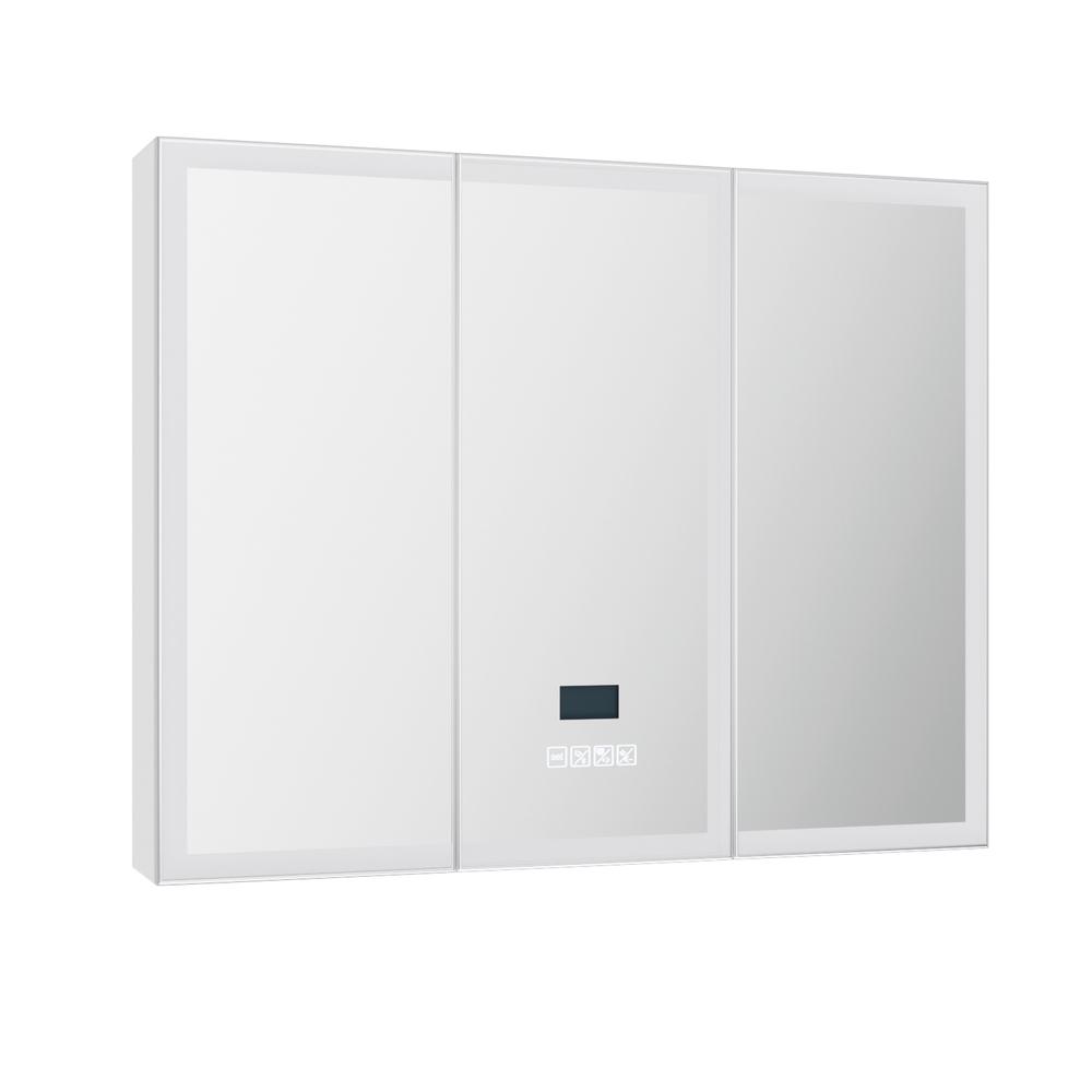 Cefito Bathroom Mirror Cabinet LED 900x720mm 3-Door Storage view 4