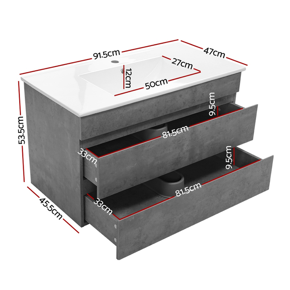 Cefito 915mm Vanity Unit with Basin, 2 Colours view 4