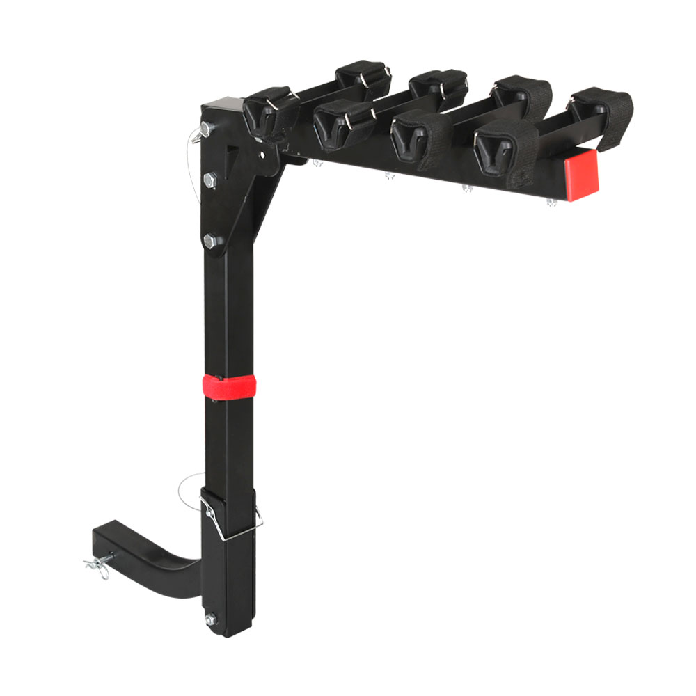 Giantz 4 Bike Carrier Rack Hitch Mount Foldable, Black