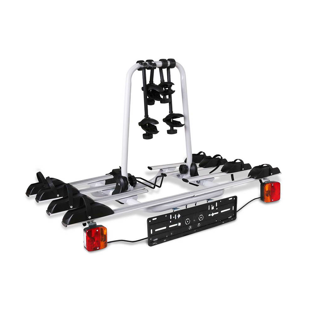 Giantz 4 Bike Carrier Rack Towbar Ball Mount with Lights
