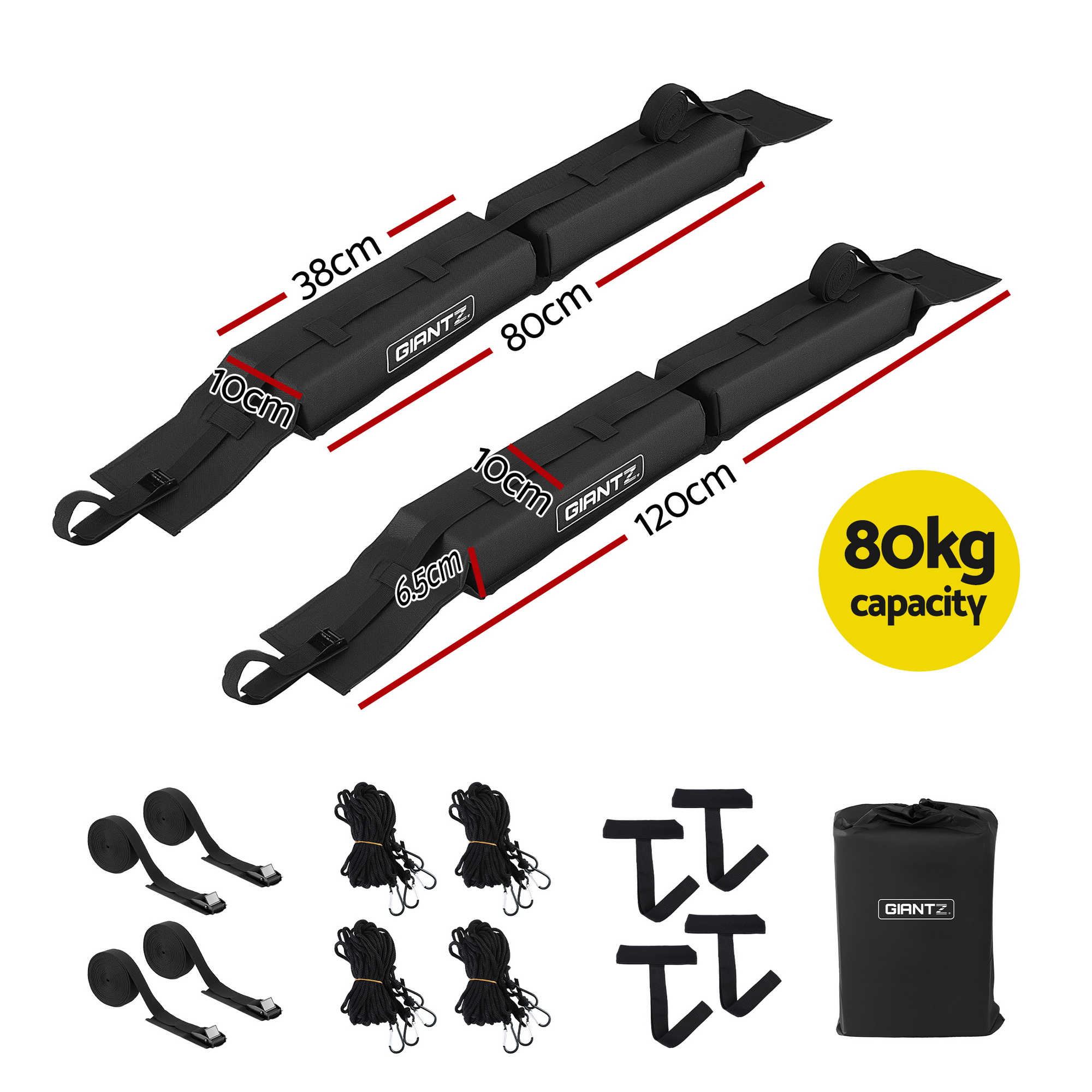Giantz Universal Soft Roof Rack Pads for Kayak and SUP view 2