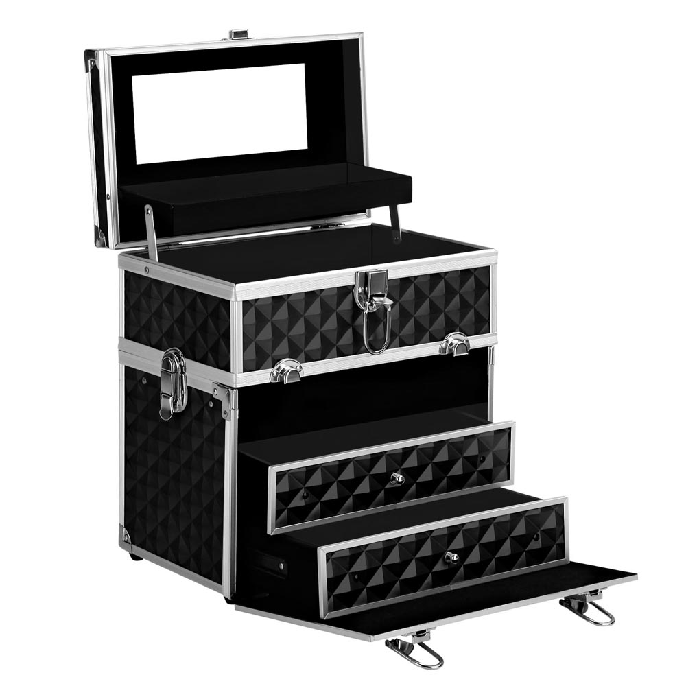 Embellir Makeup Case Diamond Black Aluminium, 2 Colours