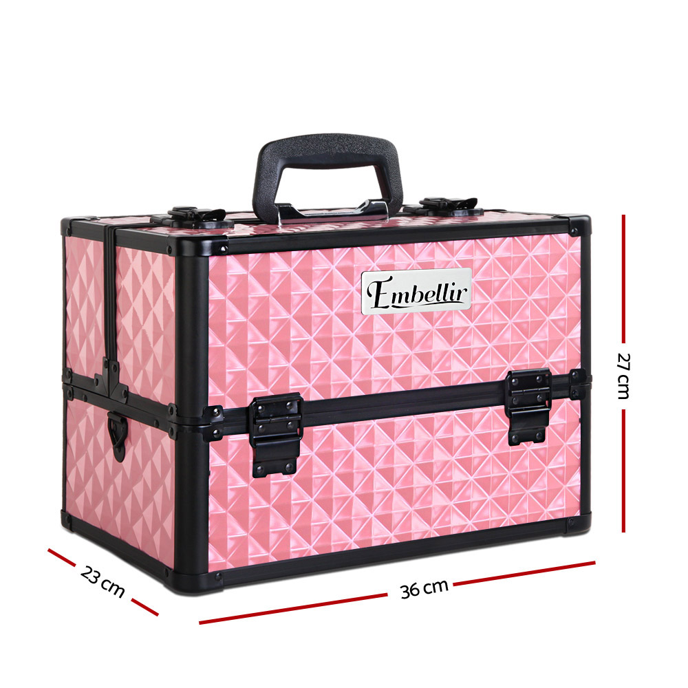 Embellir Makeup Case Diamond Pink Shoulder Strap view 2