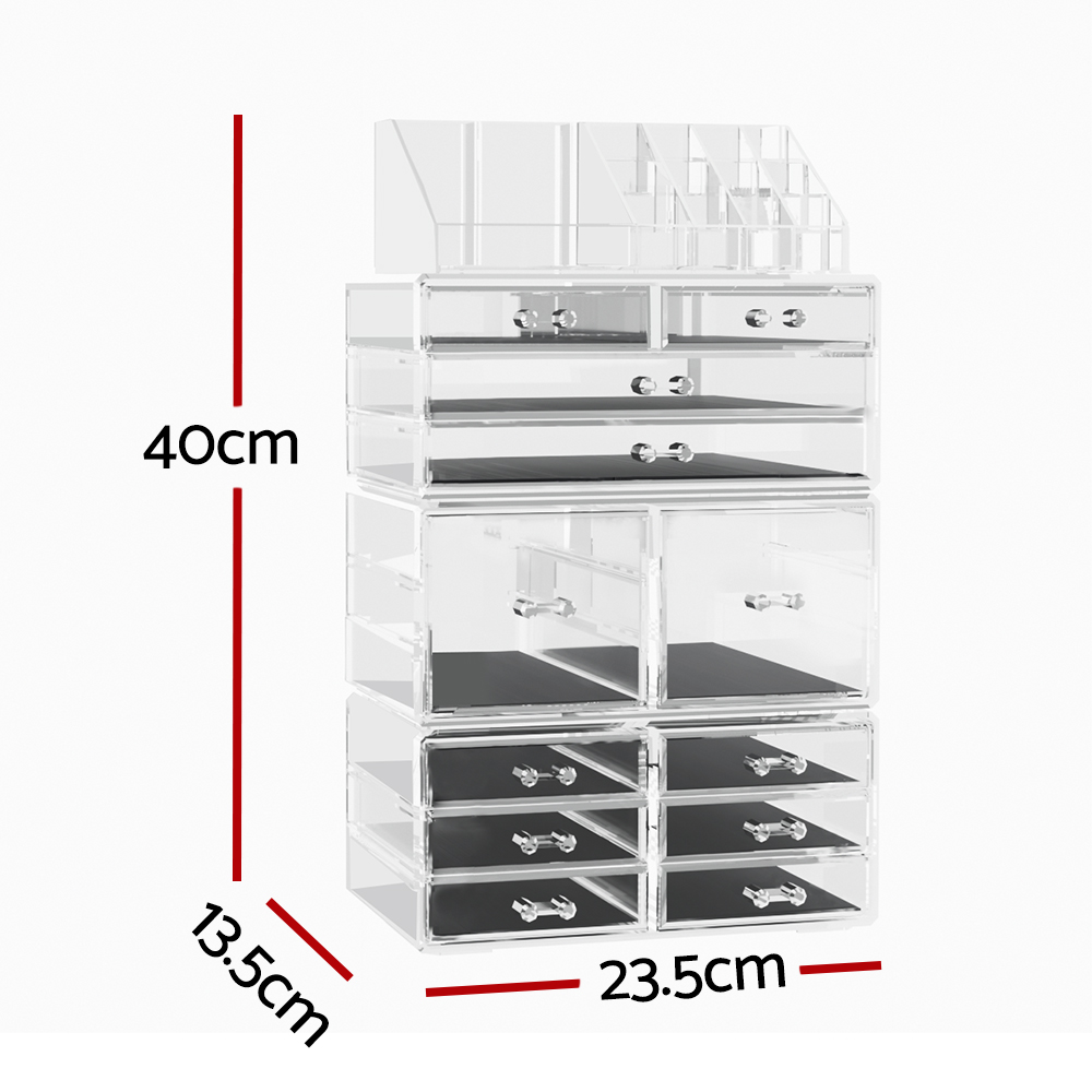Embellir Cosmetic Organizer Acrylic 12 Drawer Storage view 2