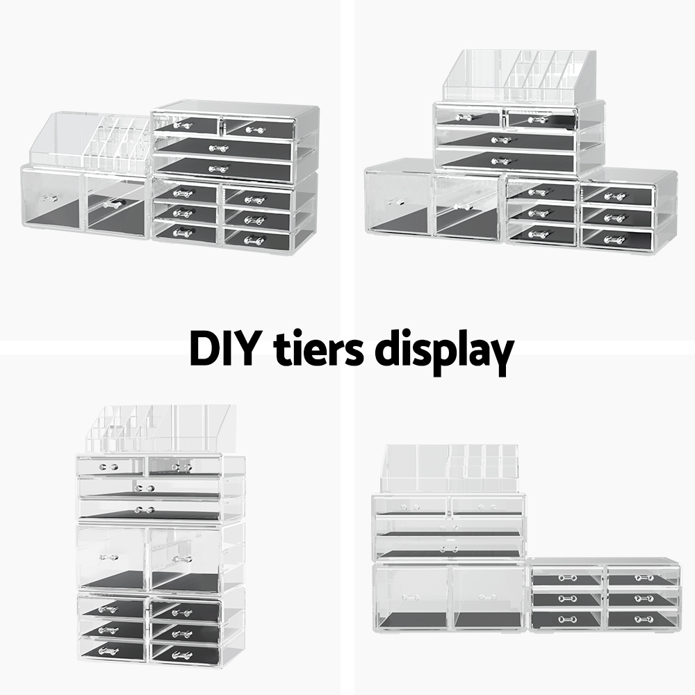 Embellir Cosmetic Organizer Acrylic 12 Drawer Storage view 4
