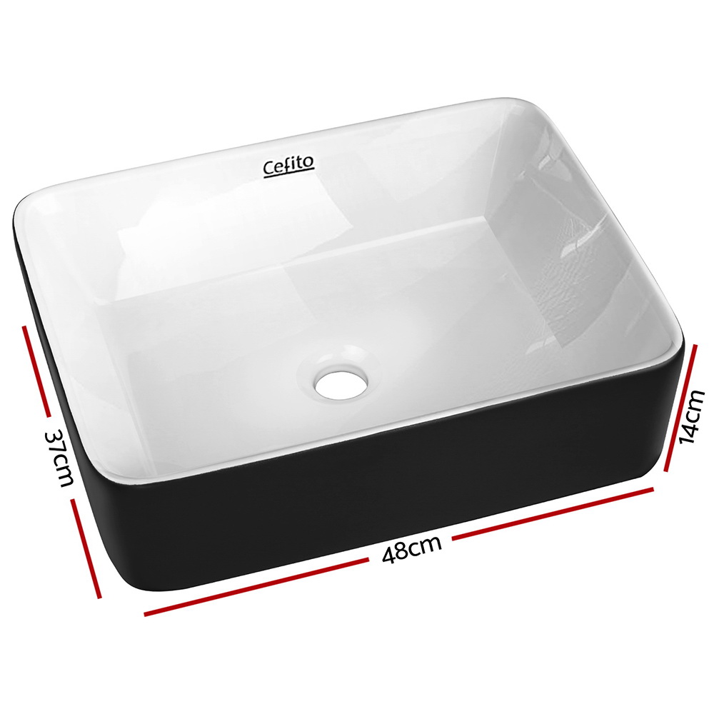 Cefito Ceramic Vanity Sink Basin, 48x37cm view 2