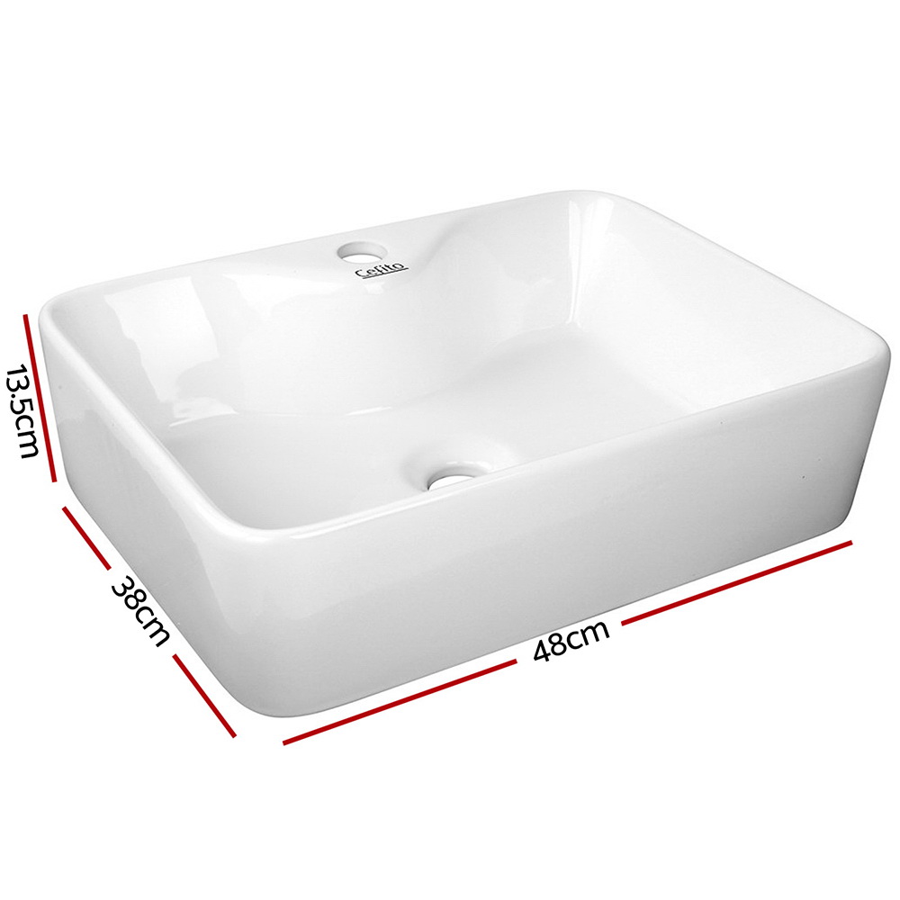 Cefito Ceramic Vanity Sink Basin, 48x38cm view 2