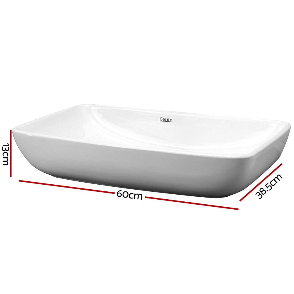 Cefito Ceramic Vanity Sink Basin, 60x38cm view 2
