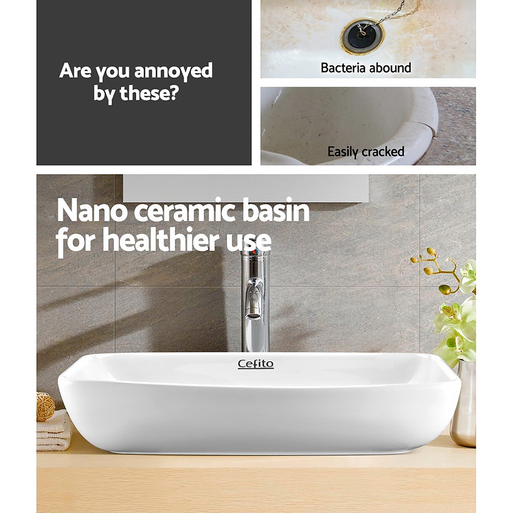 Cefito Ceramic Vanity Sink Basin, 60x38cm view 3