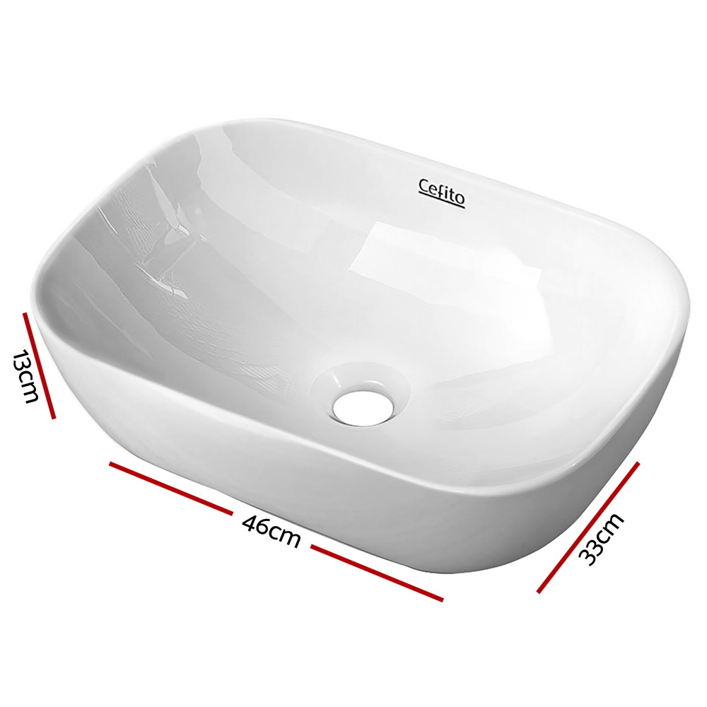 Cefito Ceramic Vanity Sink Basin, 46x33cm view 2