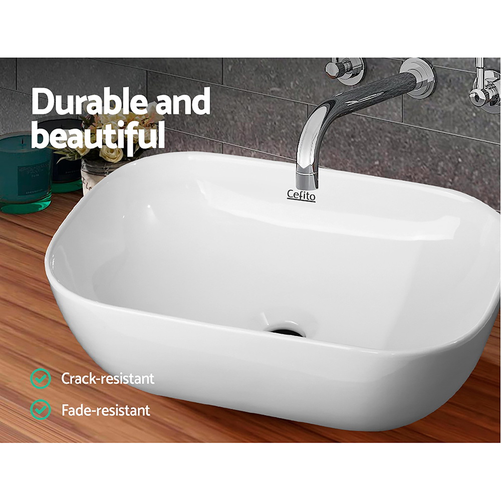Cefito Ceramic Vanity Sink Basin, 46x33cm view 4