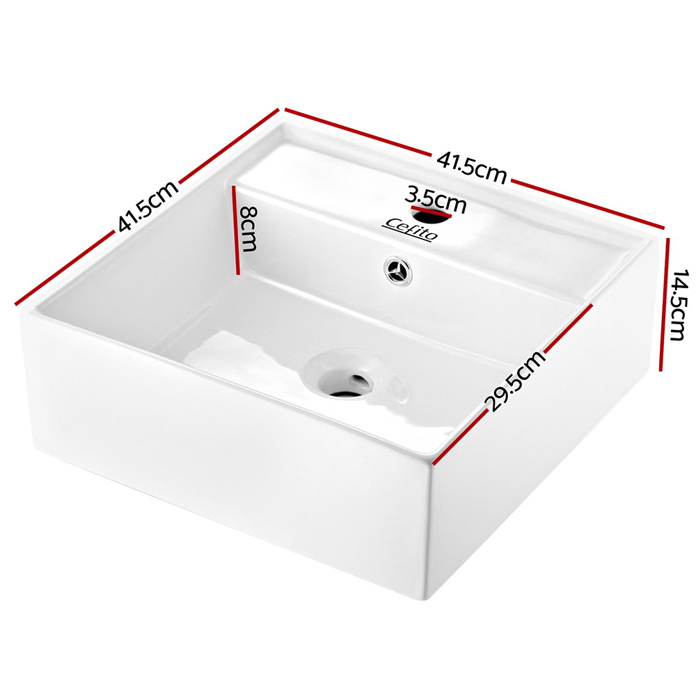 Cefito Ceramic Vanity Sink Basin, 41x41cm view 2