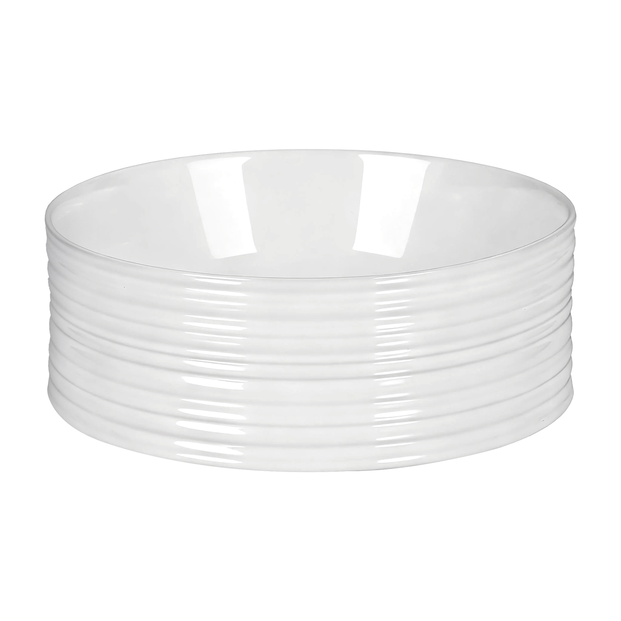 Cefito Round Ceramic Vanity Sink, White Countertop, 36cm view 4