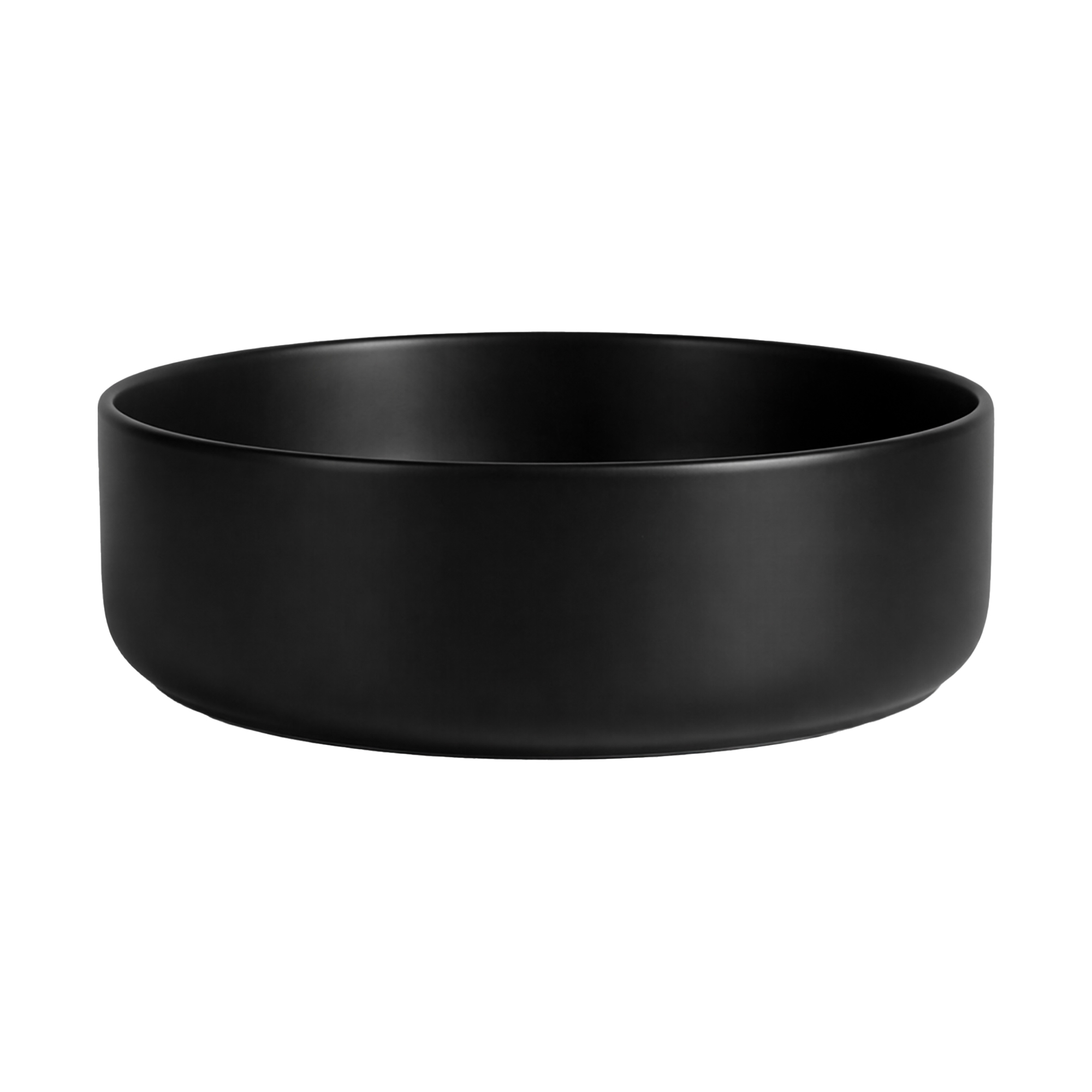 Cefito Ceramic Vanity Sink Basin, Matte Black Round Countertop view 4