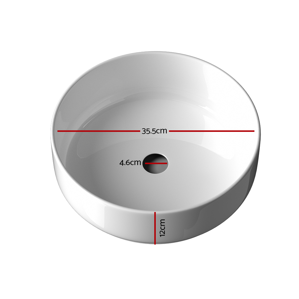 Cefito Ceramic Vanity Sink Basin, 35x12cm view 2