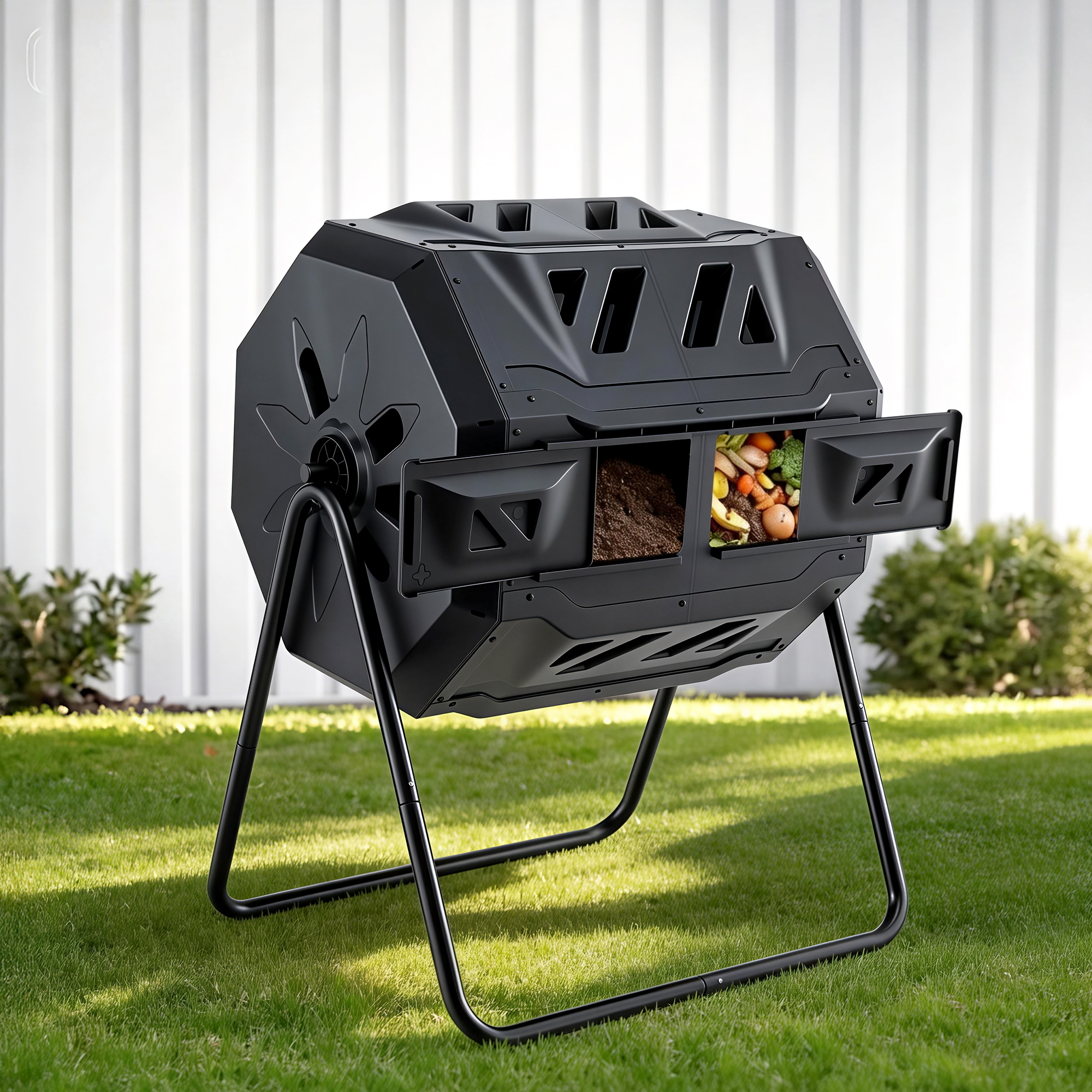 Gardeon 160L Dual Chamber Compost Bin Tumbler