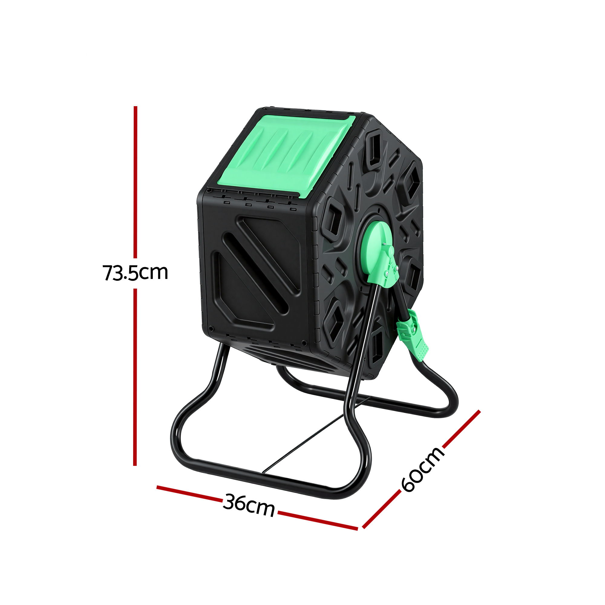 Gardeon 65L Rotating Tumbler Compost Bin Sliding Door view 2