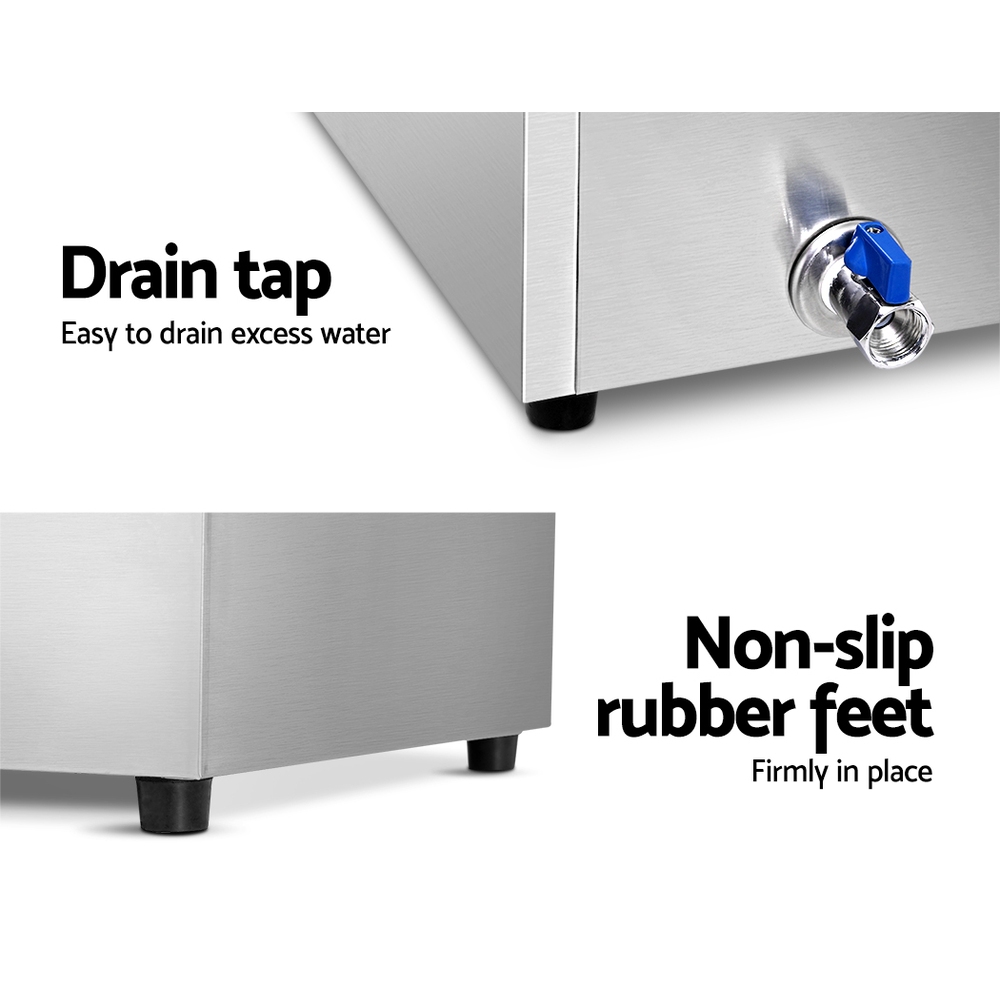 Devanti Bain Marie Food Warmer 3 Buffet Pans view 5