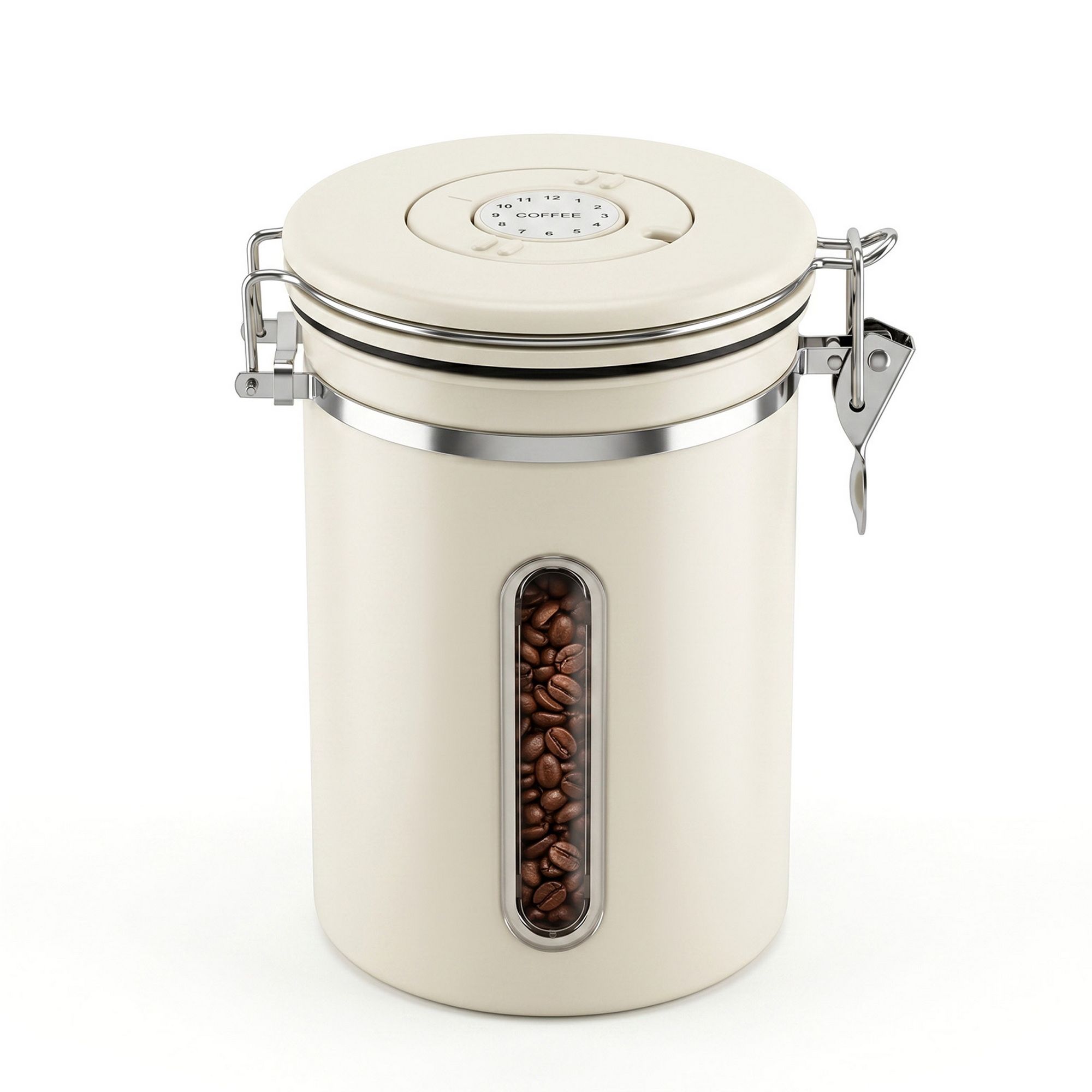 5-Star Chef 1.8L Stainless Steel Coffee Bean Storage Container Coffee Canister view 3