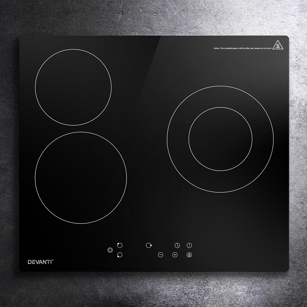 Devanti 60cm Ceramic Cooktop 4 Burner 5200W