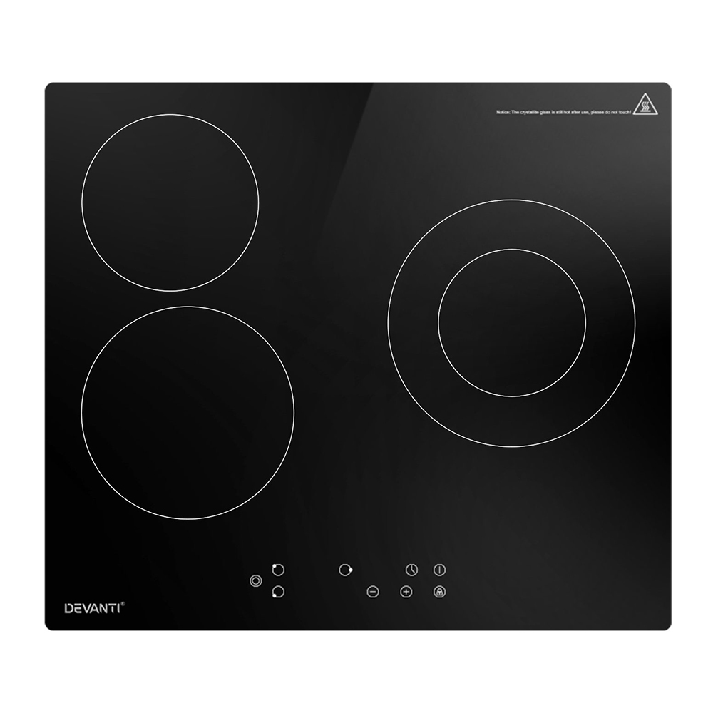 Devanti 60cm Ceramic Cooktop 4 Burner 5200W view 2