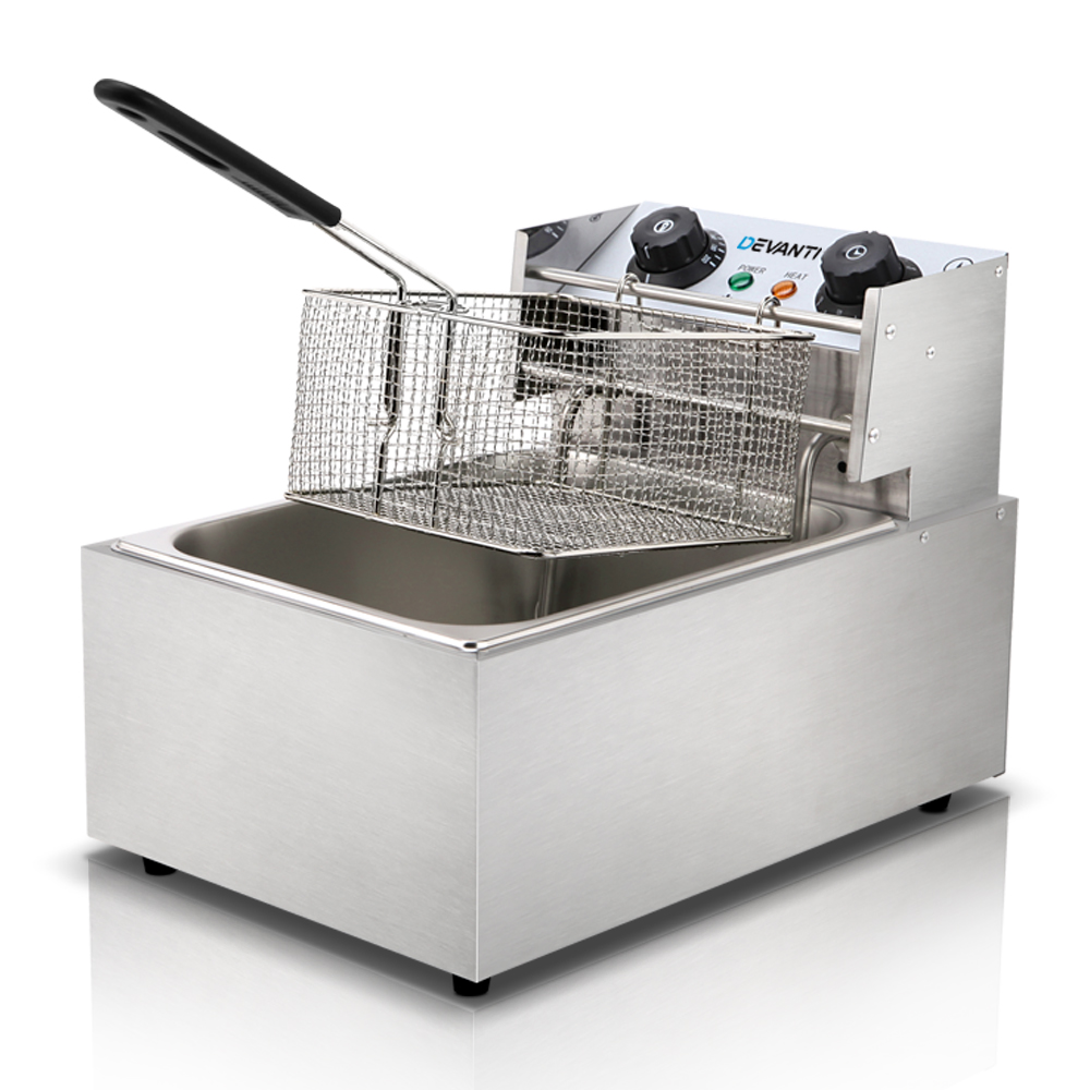 Devanti 10L Commercial Deep Fryer Single Basket 2200W