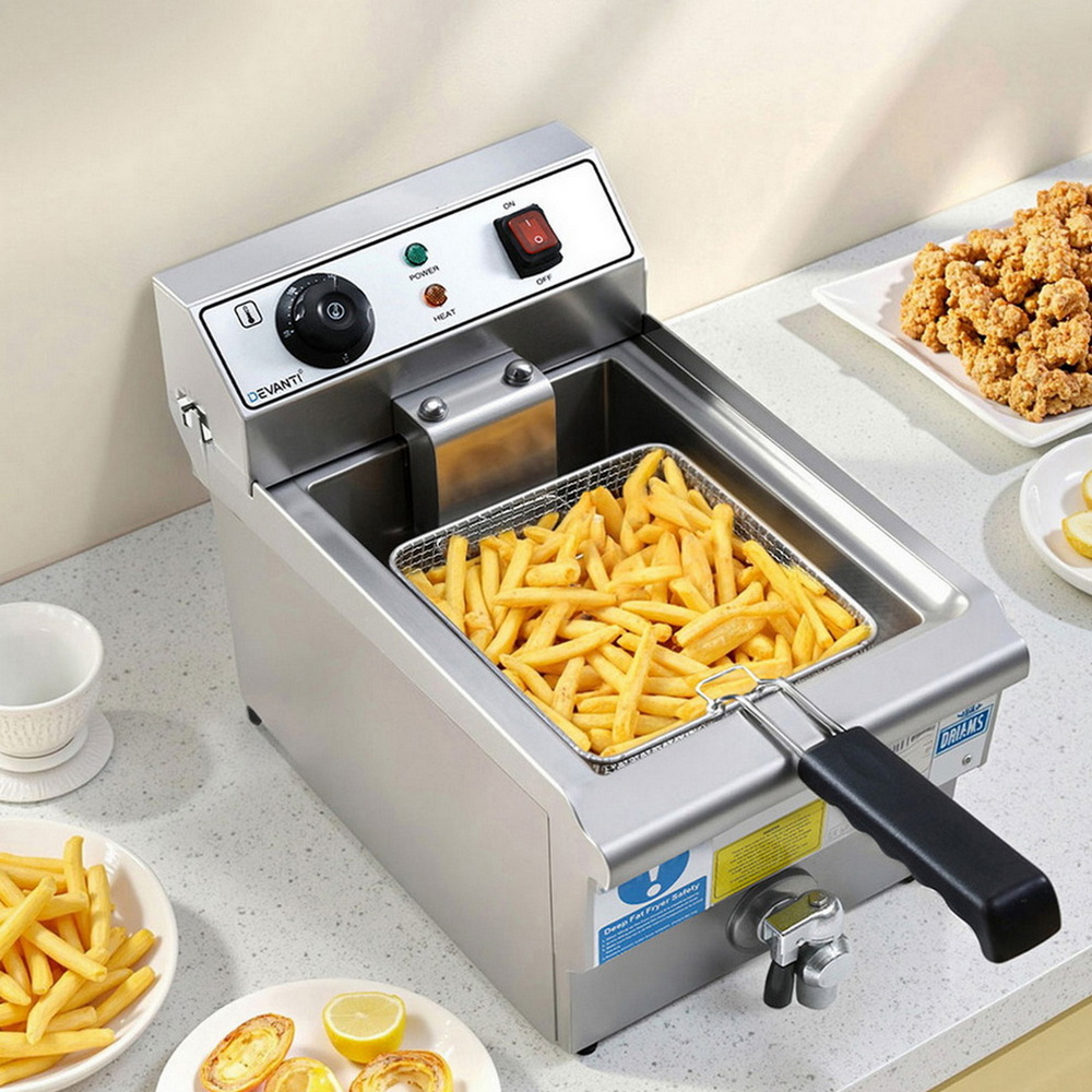 Devanti 3000W Electric Deep Fryer 10L Stainless Steel
