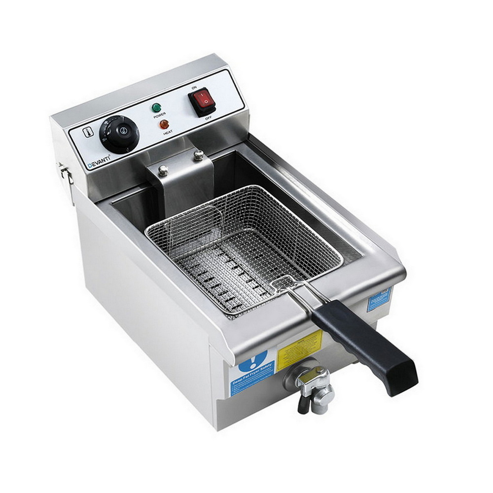Devanti 3000W Electric Deep Fryer 10L Stainless Steel view 2