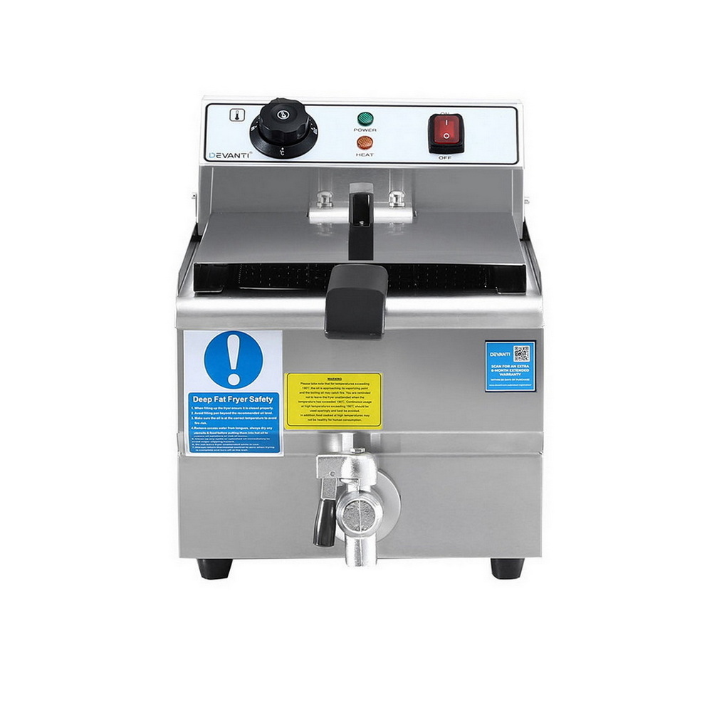 Devanti 3000W Electric Deep Fryer 10L Stainless Steel view 4