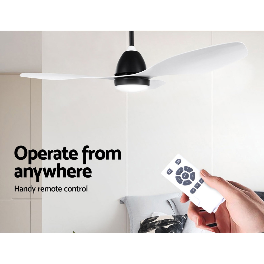 Devanti 48'' DC Ceiling Fan with Light & Remote White view 5