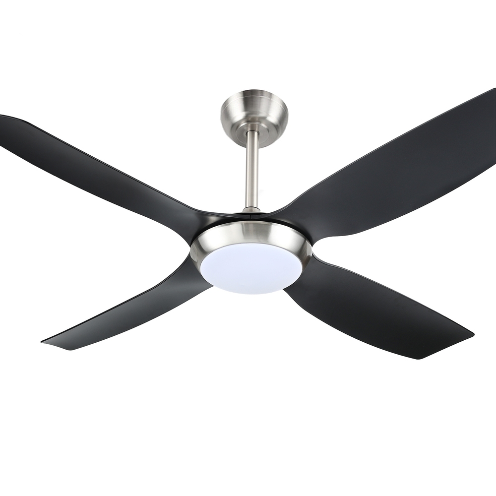 Devanti 52'' Ceiling Fan 4 Blades LED Light Black