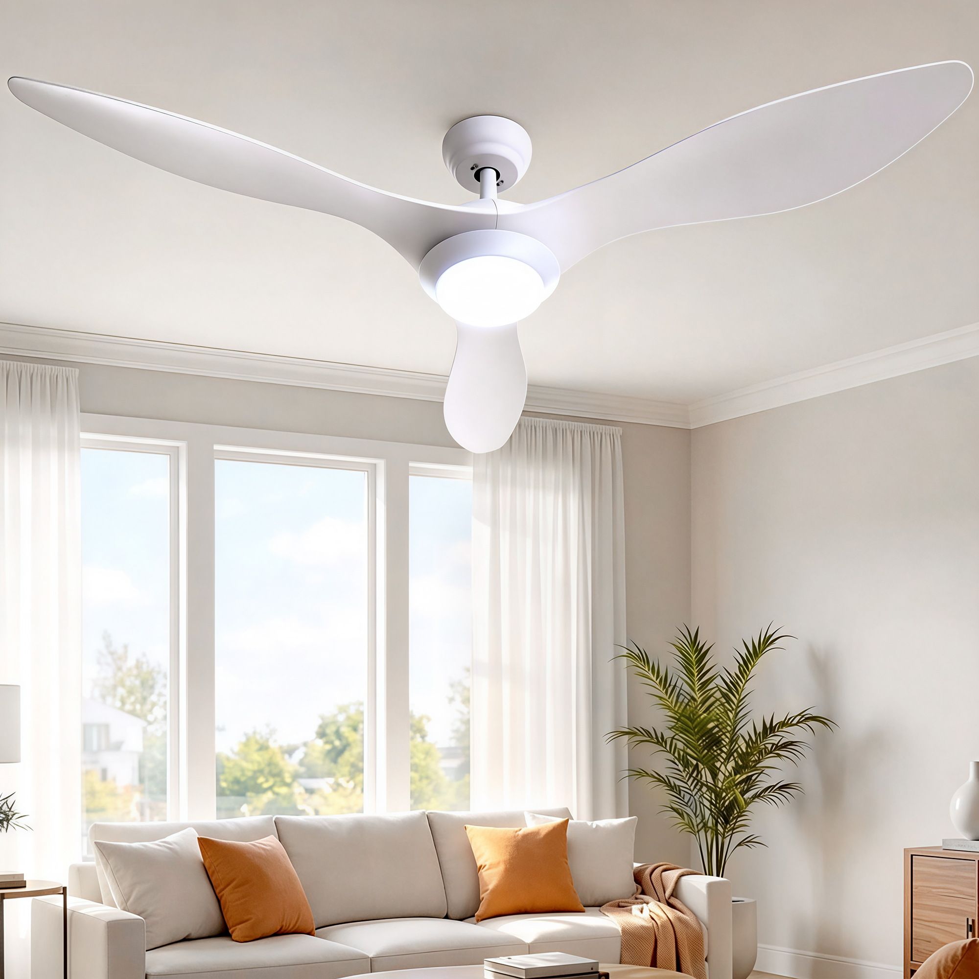 Devanti 52'' DC Ceiling Fan with Light & Remote White