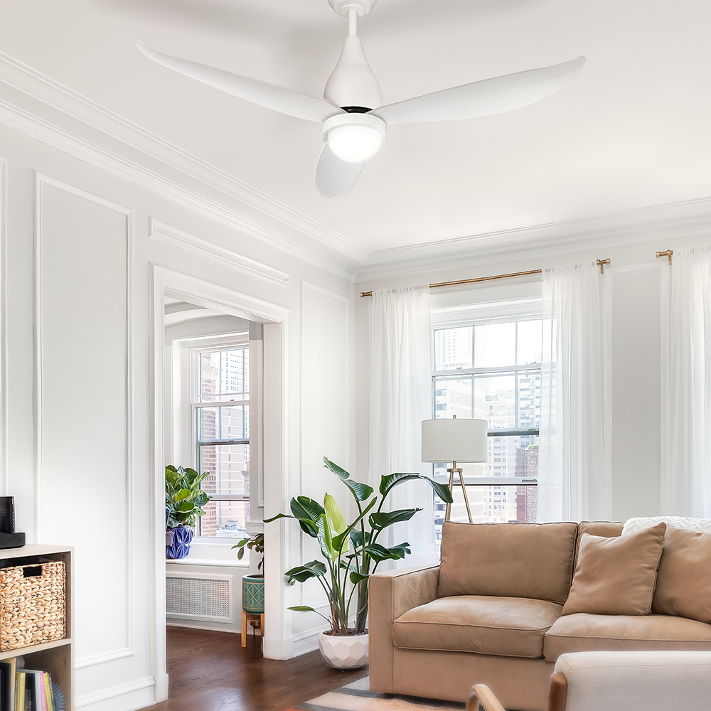 Devanti 52'' DC Ceiling Fan 26W LED Light White