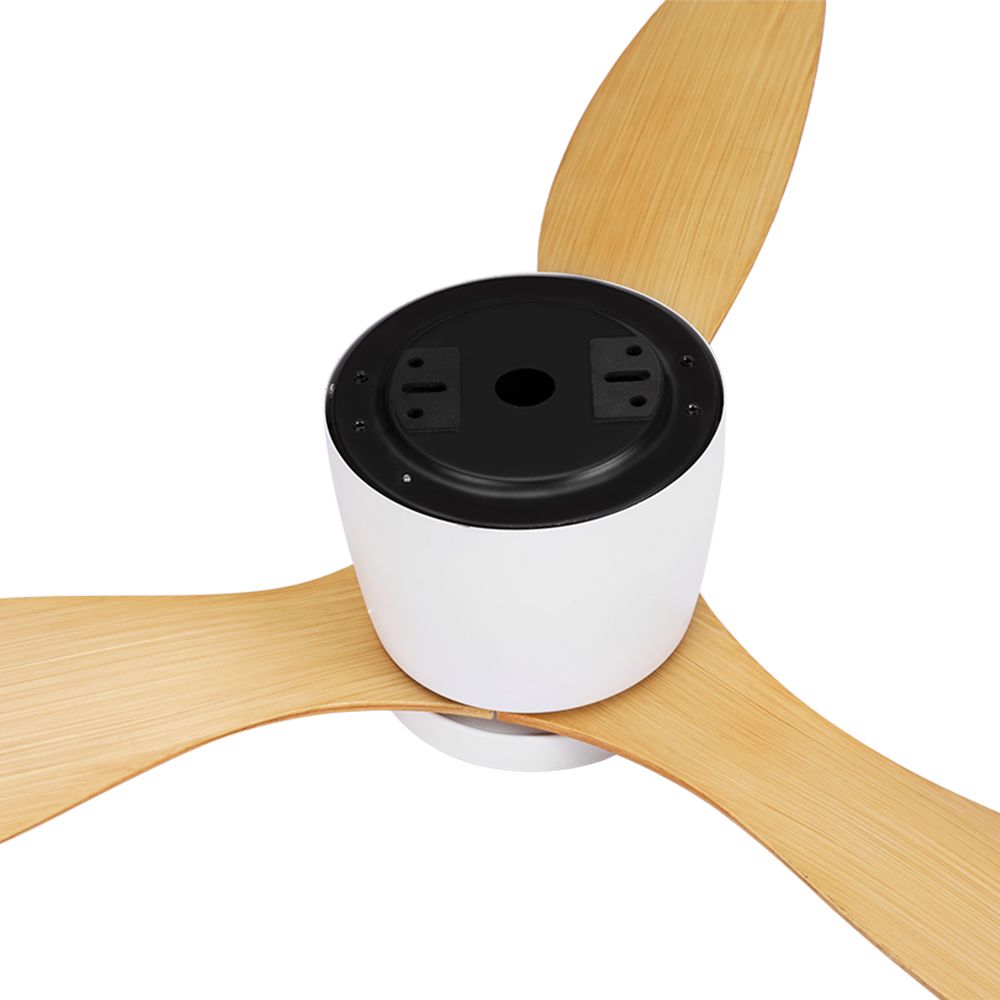 Devanti 52'' DC Ceiling Fan LED Light Wood Finish view 3