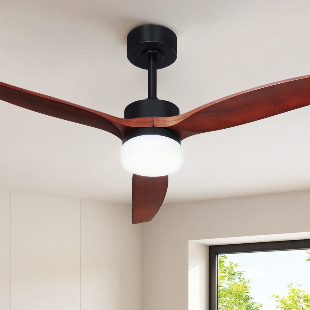 Devanti 52'' DC Ceiling Fan with Light Dark Wood