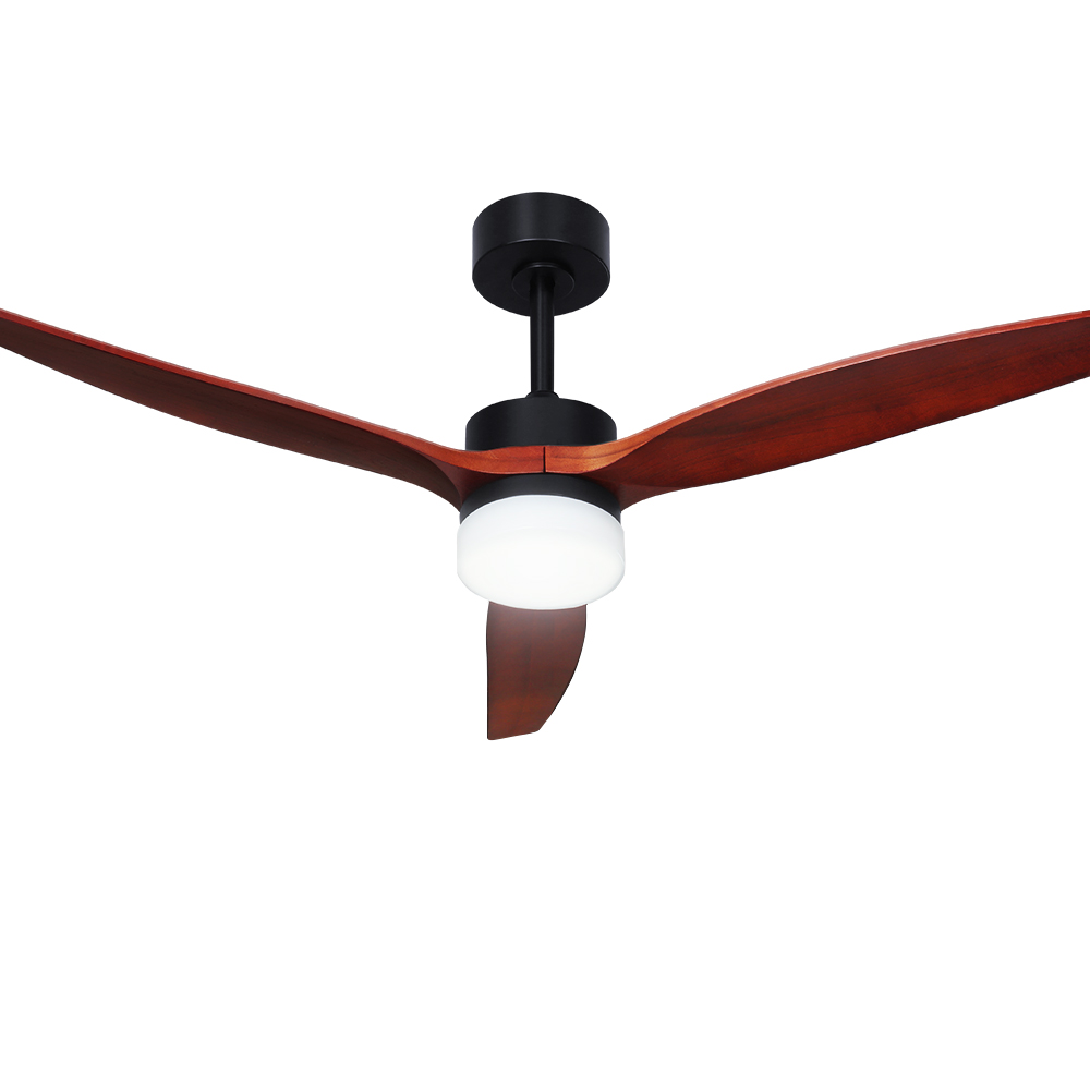 Devanti 52'' DC Ceiling Fan with Light Dark Wood view 2