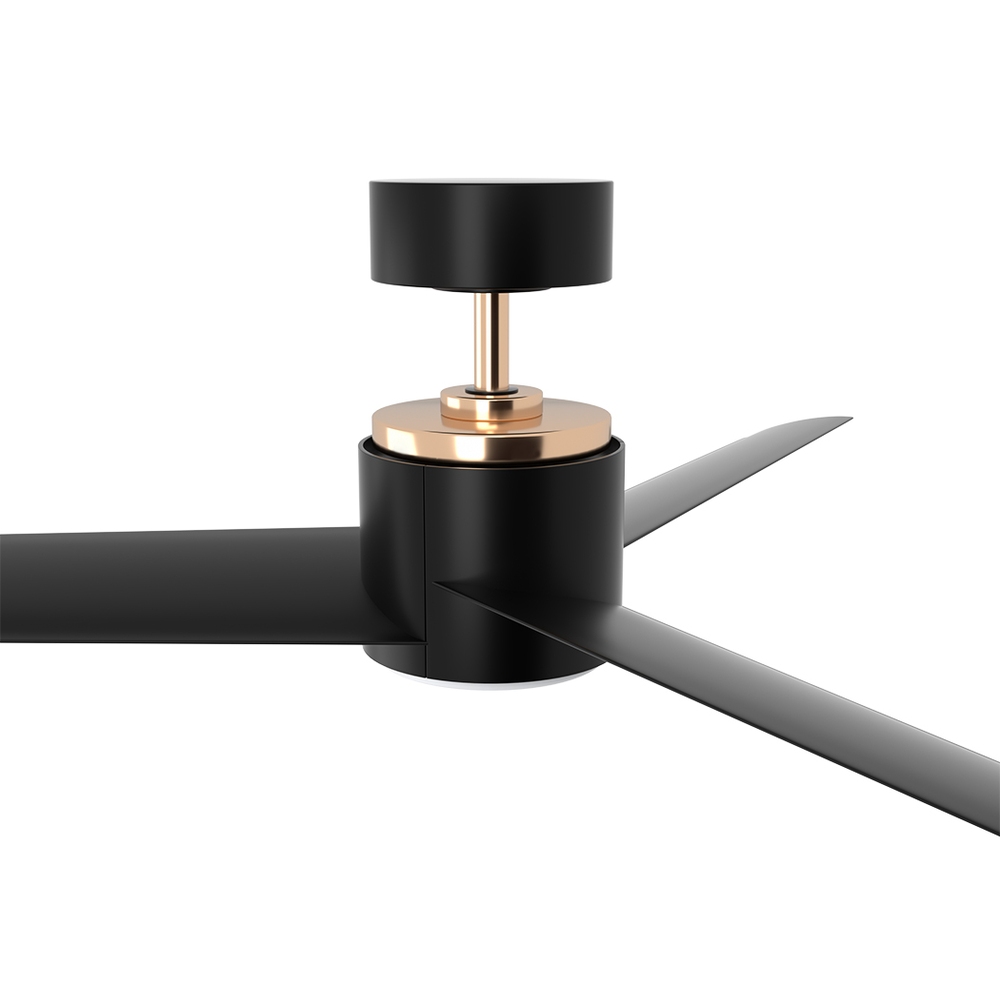 Devanti 52'' DC Ceiling Fan 40W LED Light Black view 3