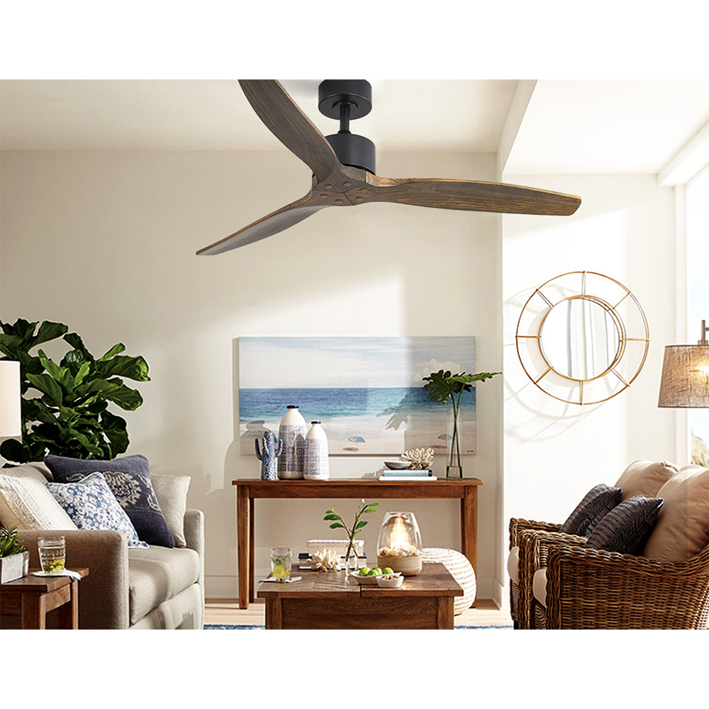 Devanti 52'' AC Ceiling Fan 3 Blades Dark Wood