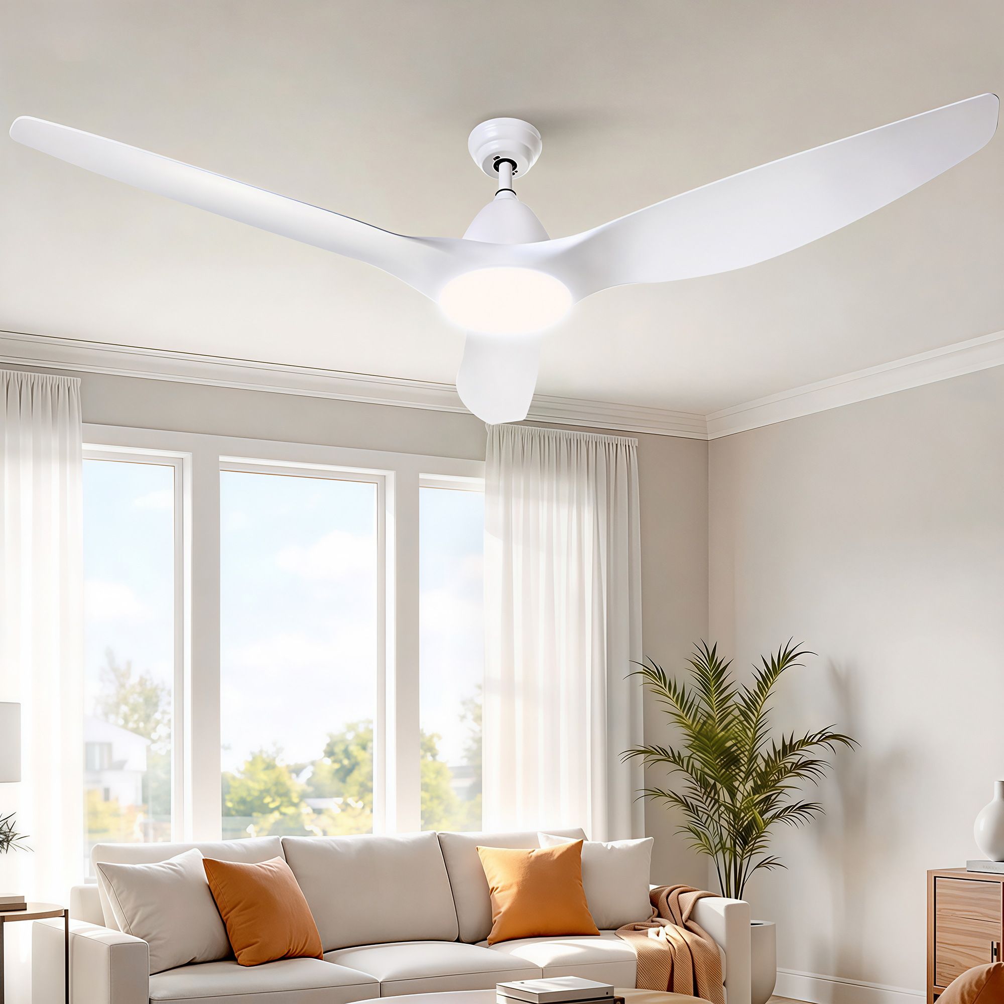 Devanti 64'' DC Ceiling Fan with Light & Remote