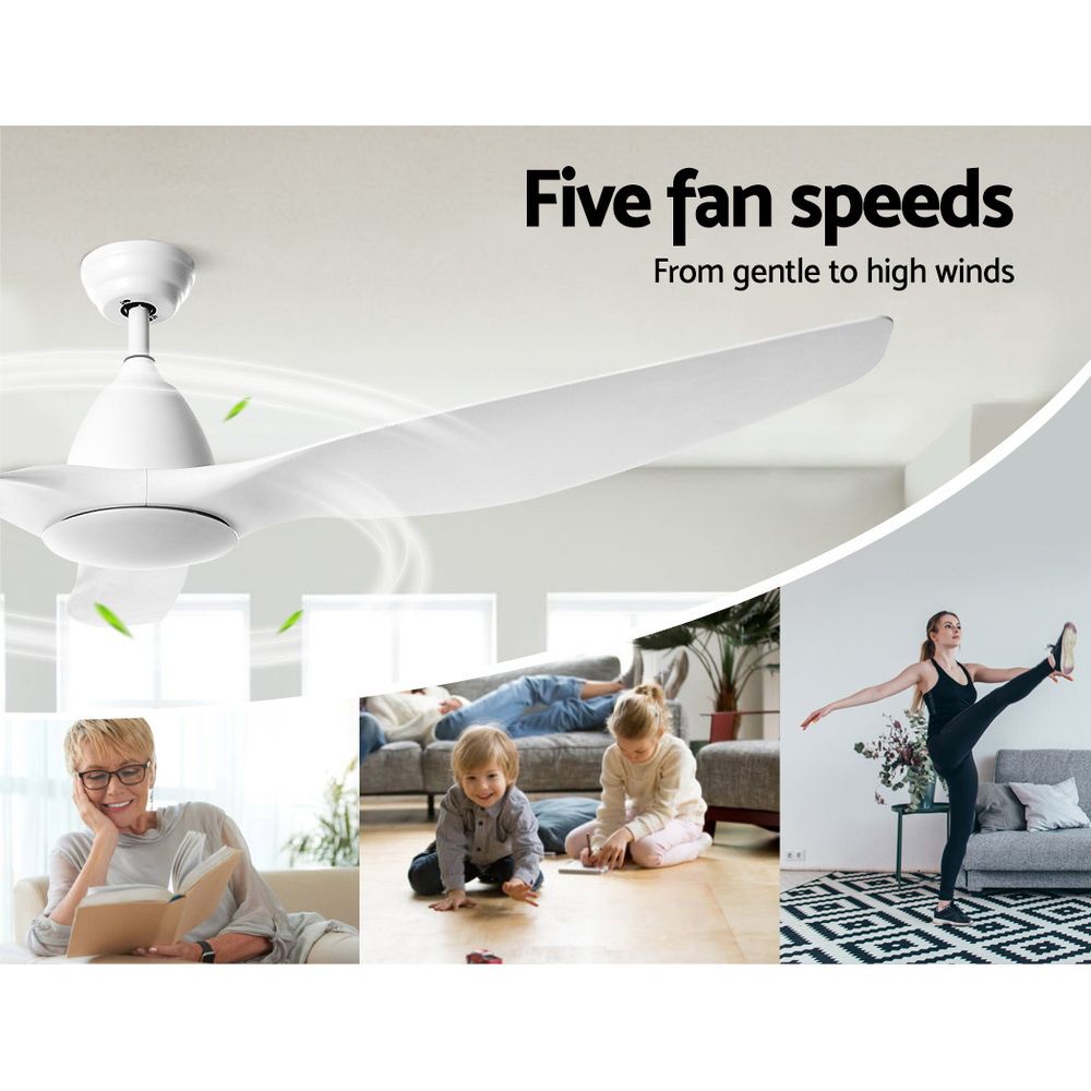 Devanti 64'' DC Ceiling Fan with Light & Remote view 3