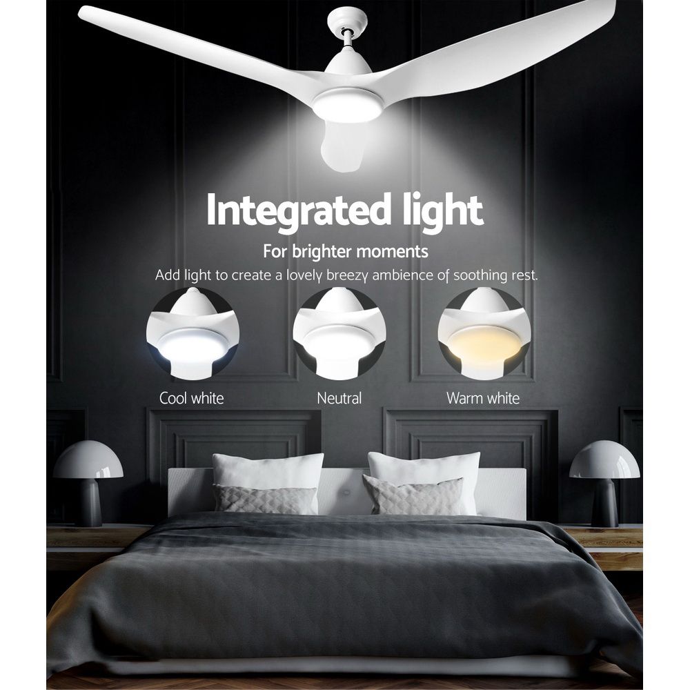 Devanti 64'' DC Ceiling Fan with Light & Remote view 4