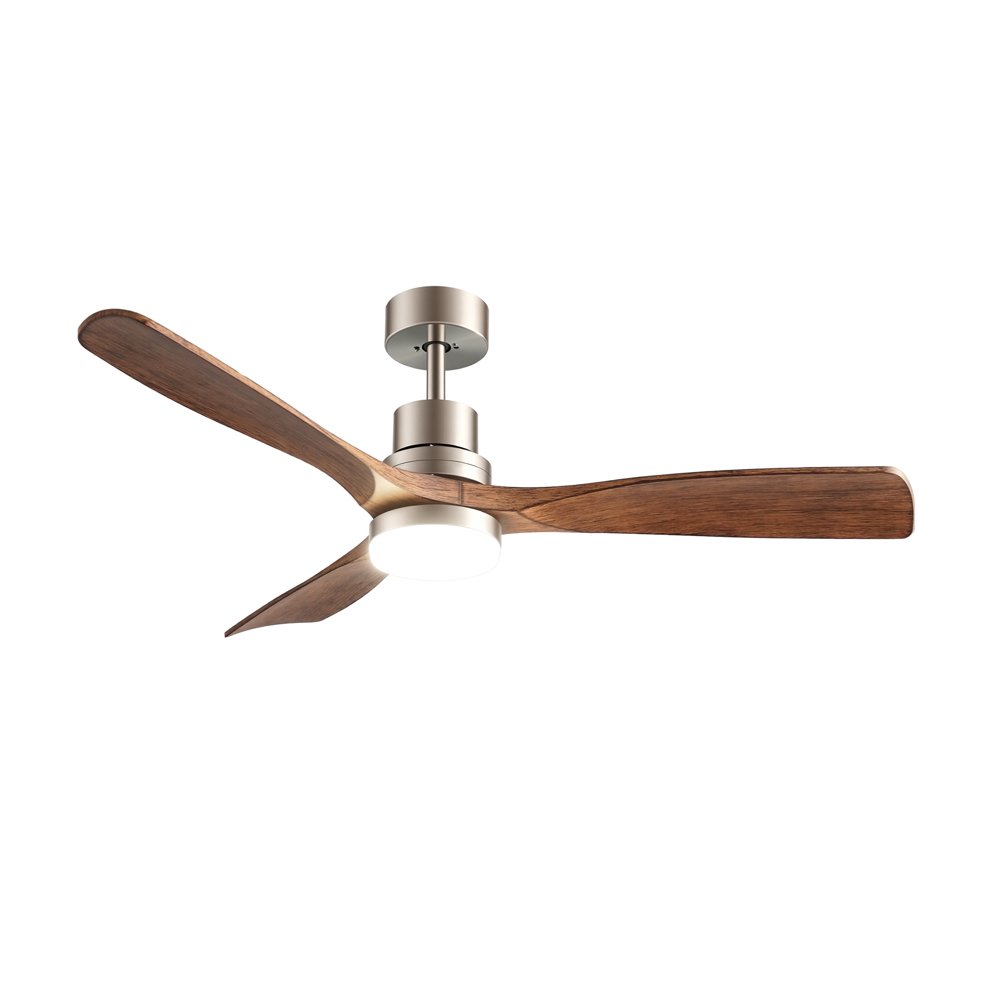 Devanti 52'' Smart Ceiling Fan Timber Blades Brown view 2