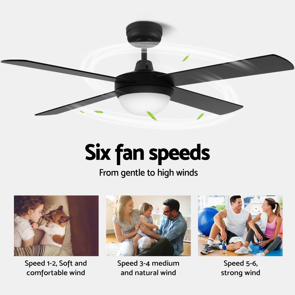 Devanti 52'' DC Ceiling Fan with Light & Remote view 4