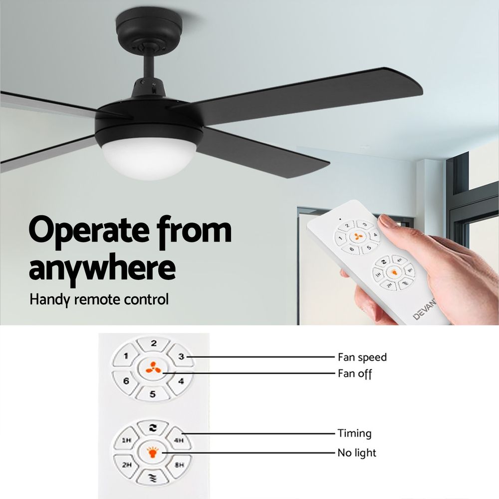 Devanti 52'' DC Ceiling Fan with Light & Remote view 5