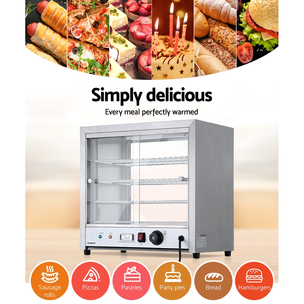 Devanti Food Warmer Display Showcase Cabinet view 4