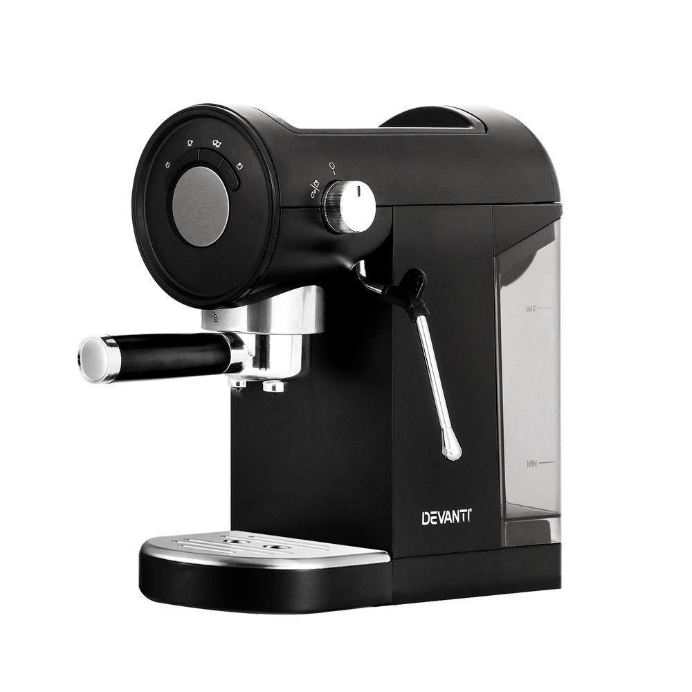 Devanti 20 Bar Coffee Machine Espresso Maker Black