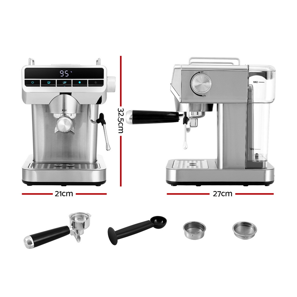 Devanti 20 Bar Espresso Coffee Machine Cafe Maker view 2