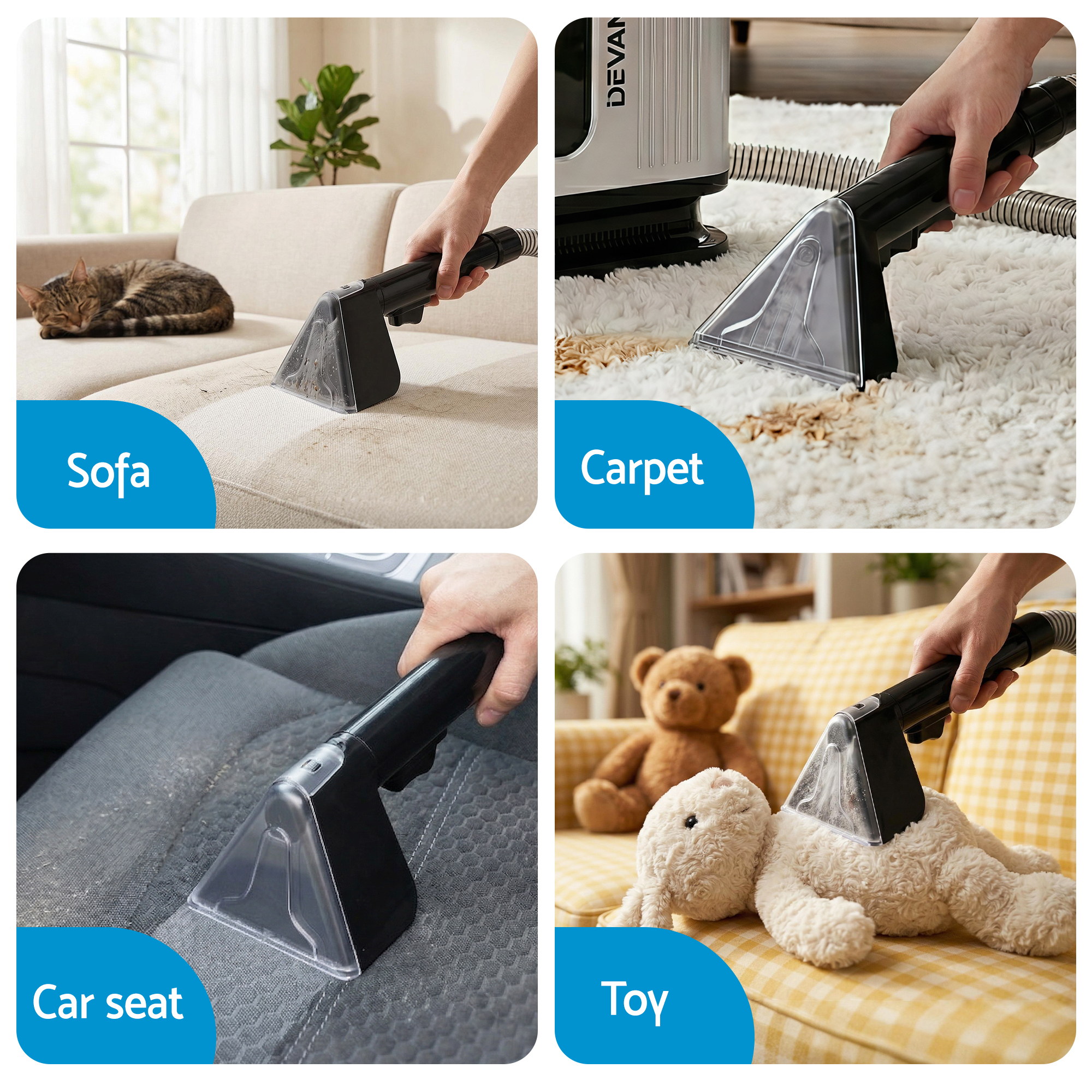 Devanti Carpet Washer 600W 13kPa Self-Cleaning Hose view 5