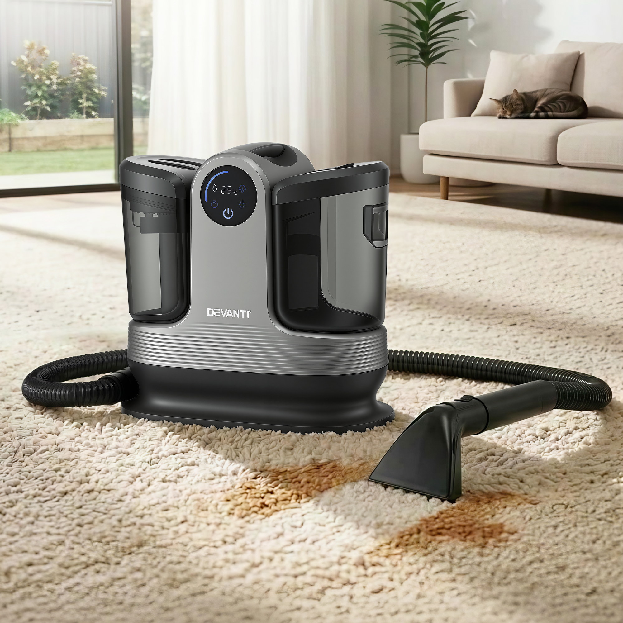 Devanti Handheld Carpet Washer 1700W 11kPa Rapid Heat